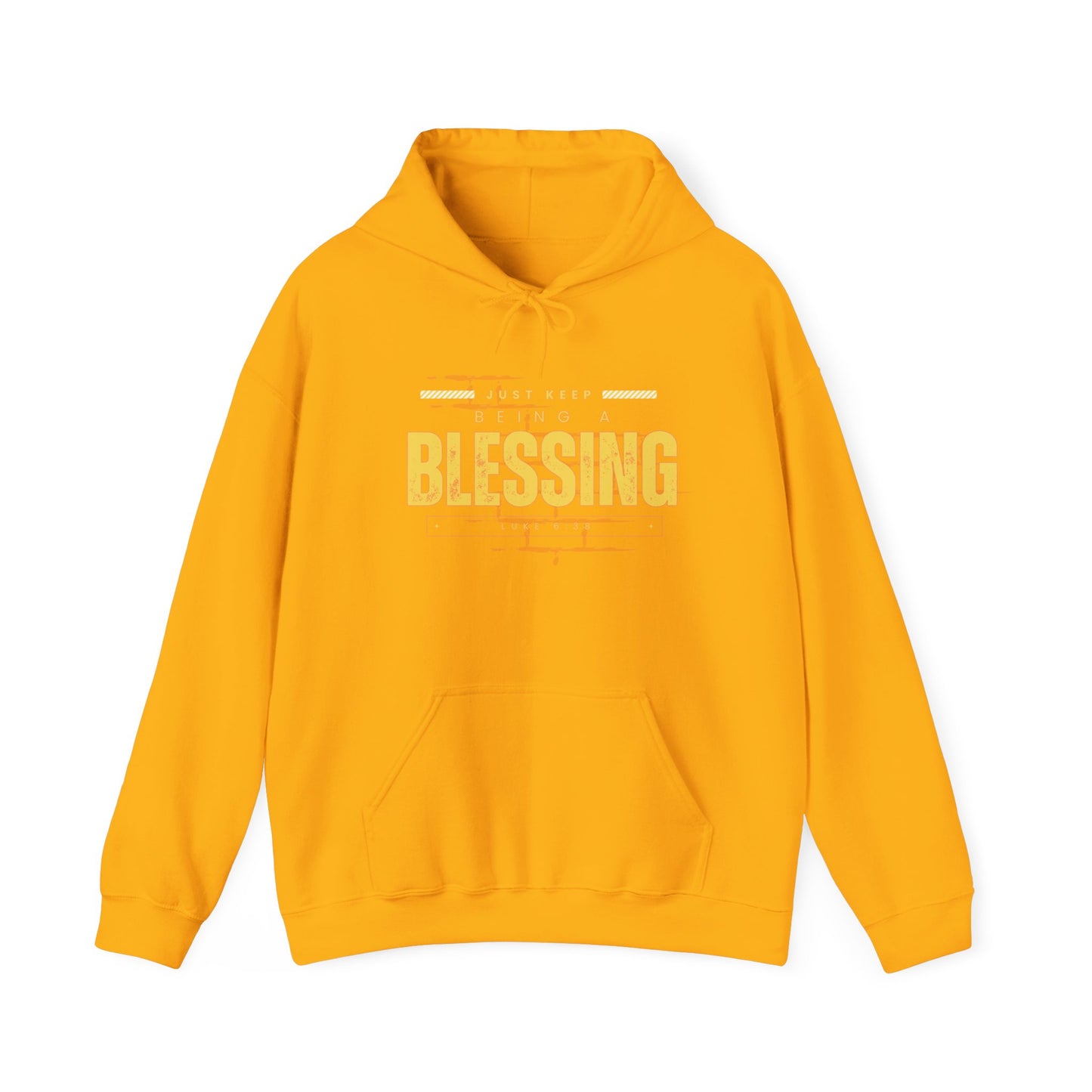 Be A Blessing Luke 6:38 Unisex Heavy Blend™ Hooded Sweatshirt, Faith Clothing, Christian Gift, Spiritual Wear, Faithful Gift