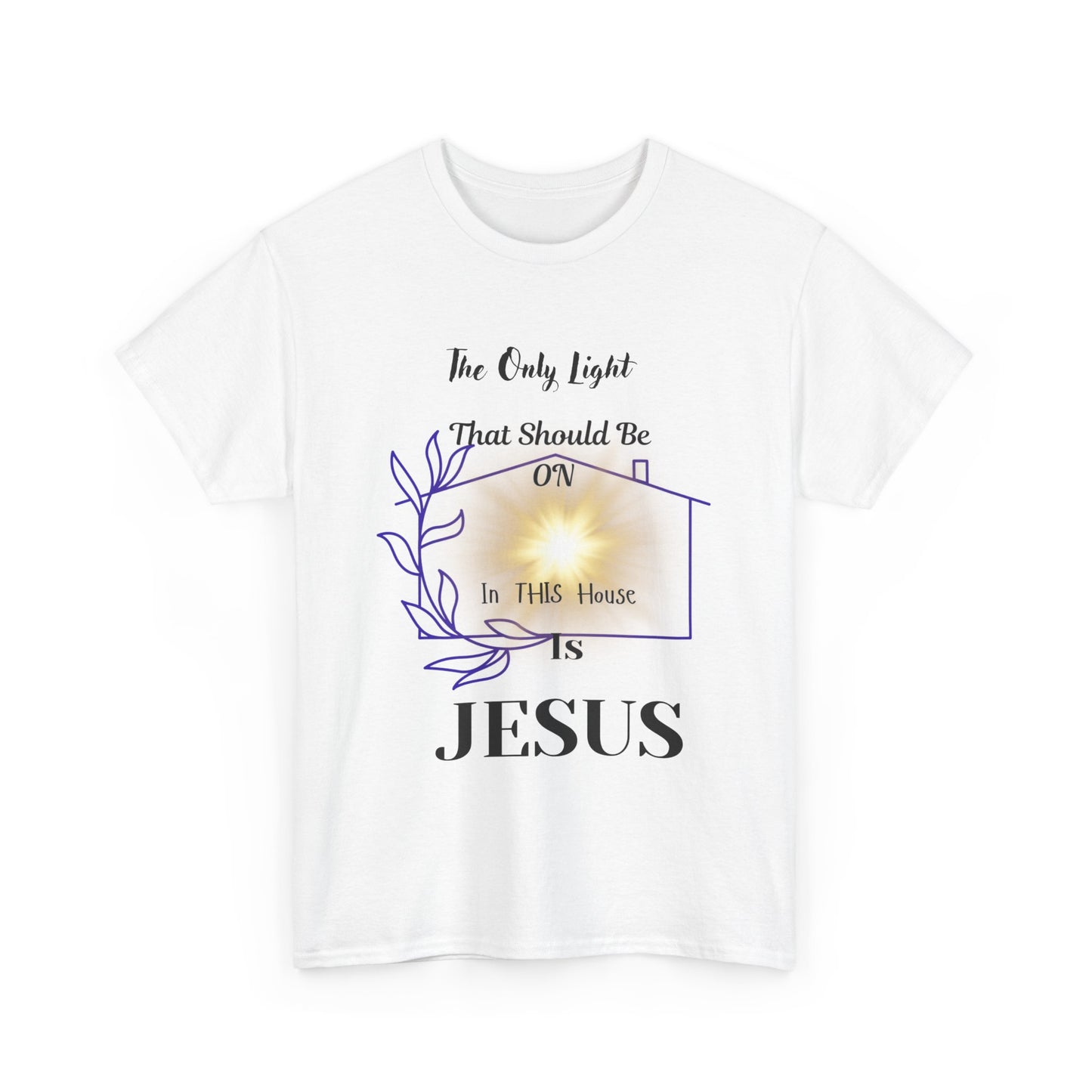 Light of Jesus Unisex Heavy Cotton Prayer T-shirt, Scripture Tee, Faith-based Shirt, Christian Gift