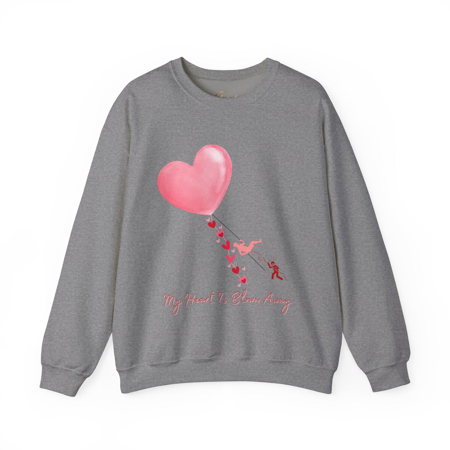 Heart Blown Away Sweatshirt, Love Pullover, Valentine's Day Jumper, Romantic Sweater, Cozy Top for Couples