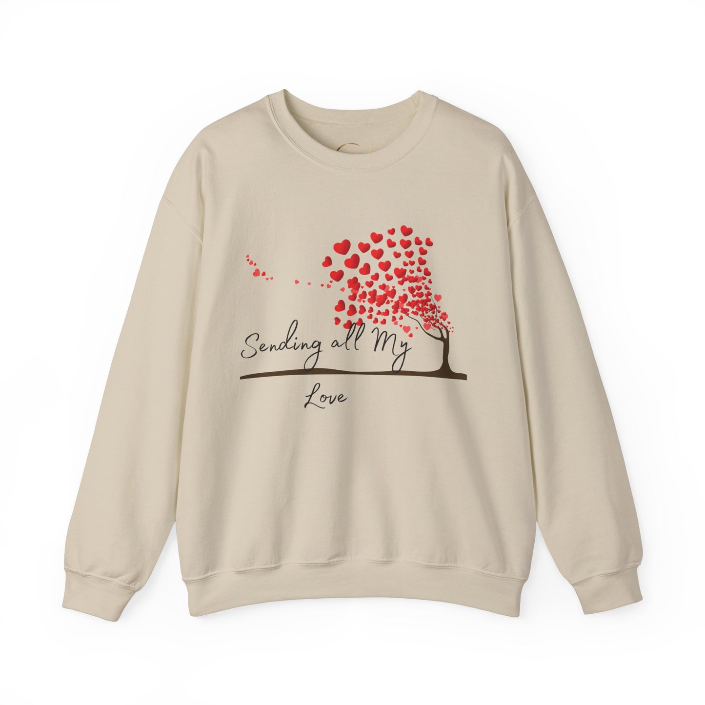 Love-filled Sweatshirt, Valentine's Day Gift, Heart Design Jumper, Romantic Crewneck, Couples Apparel