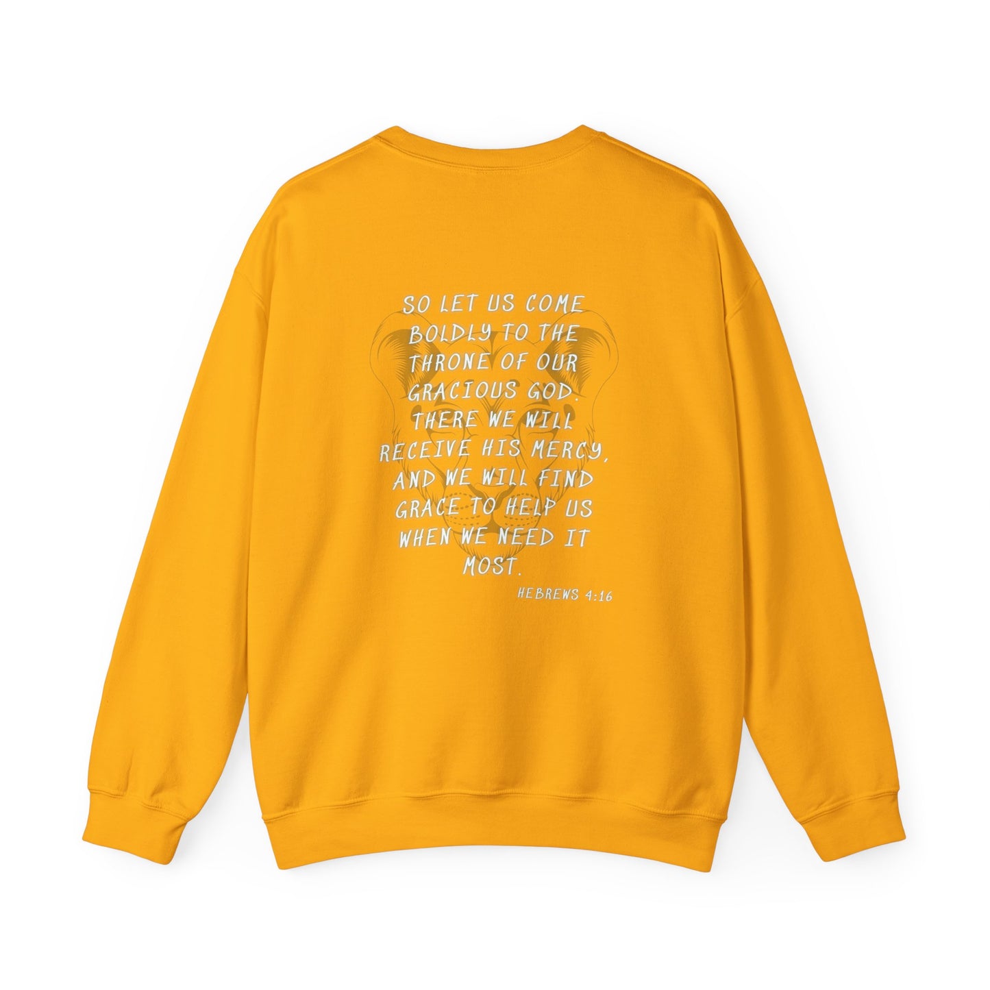 Women's Be Bold Hebrews 4:16 Garment-Dyed Sweatshirt, Christian Apparel, Bible Verse Clothing, Inspirational Apparel, Spiritual Sweatshirt