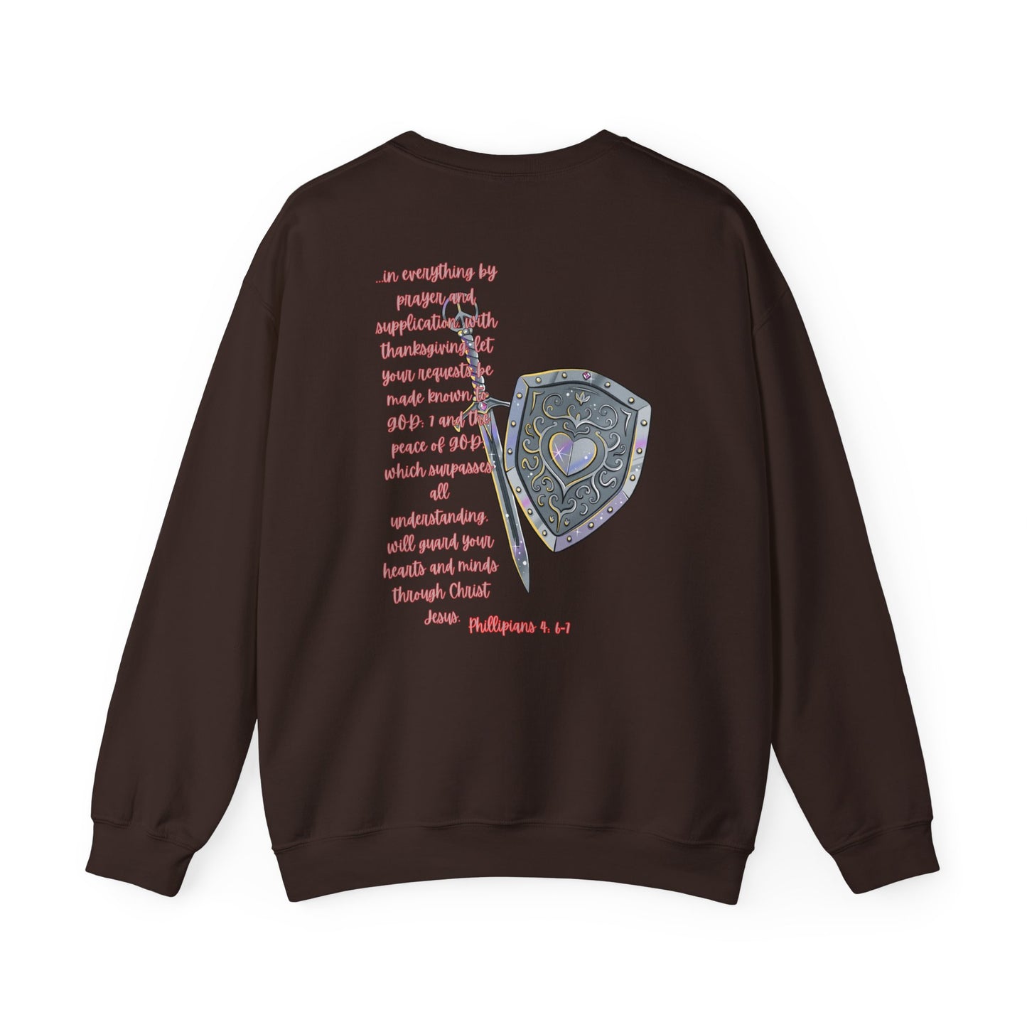 Combat Anxiety Phillipians 4:6-7 - Women's Unisex Heavy Blend™ Crewneck Sweatshirt