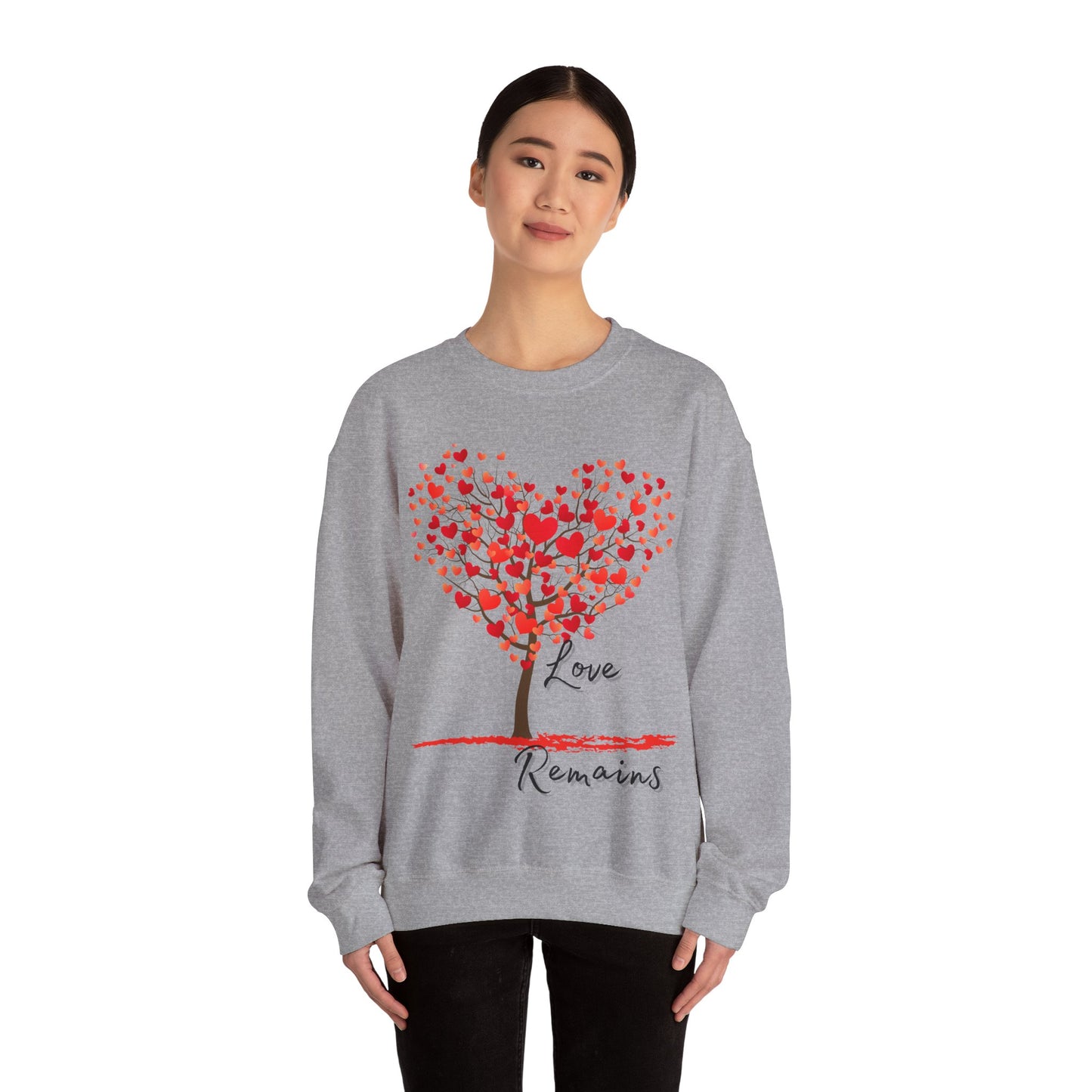 Love remains 1st Corinthians 13:13 Saint Valentine's Day Sweatshirt, Unisex Crewneck Jumper, Heartfelt Christian Gift,