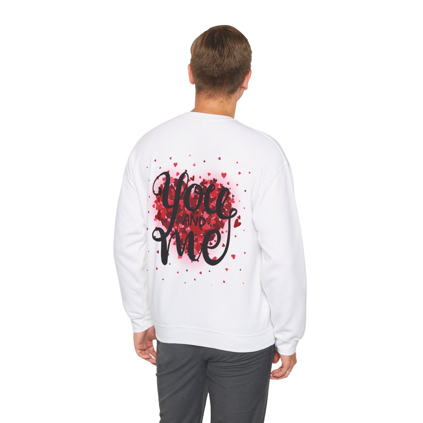 Heart Design Crewneck Sweatshirt - I Love You Valentine's Day Gift