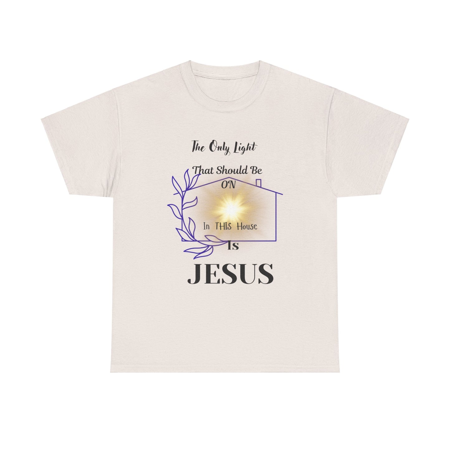 Light of Jesus Unisex Heavy Cotton Prayer T-shirt, Scripture Tee, Faith-based Shirt, Christian Gift