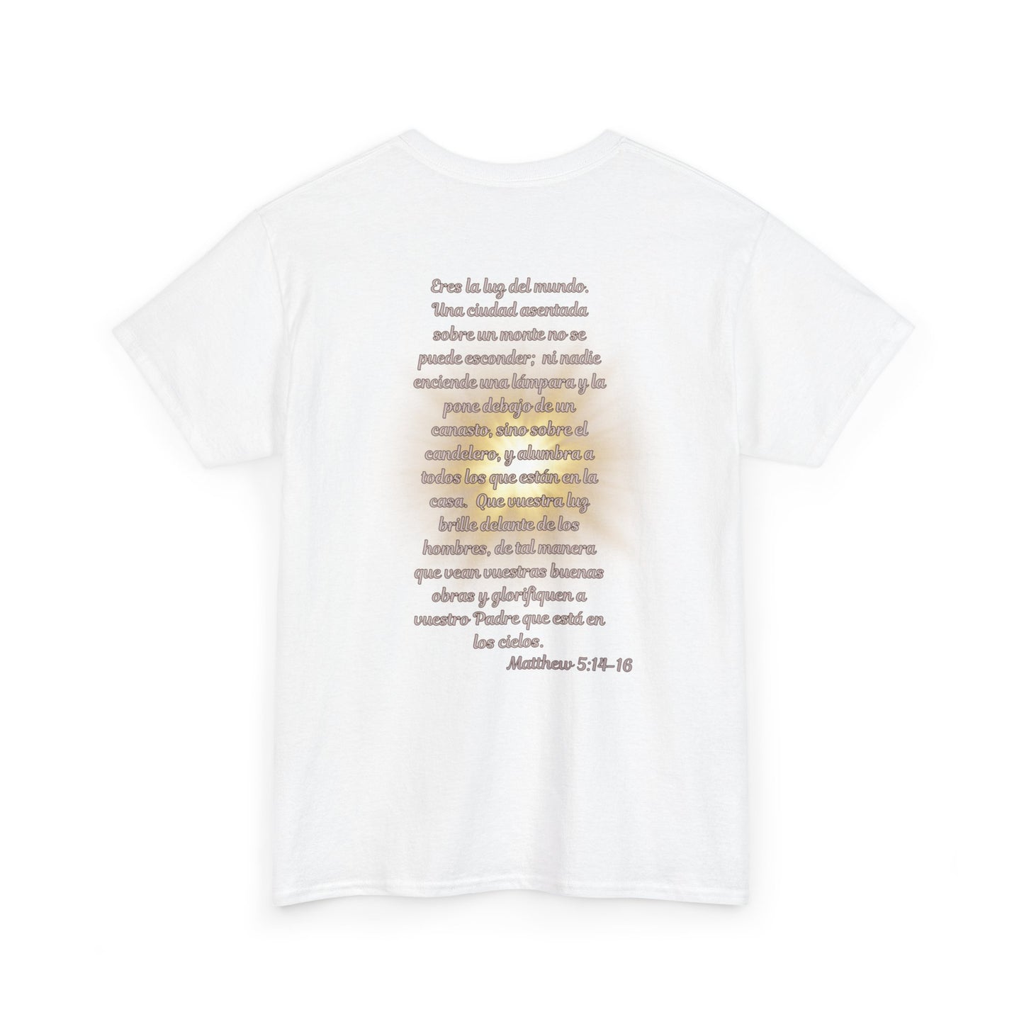 Light of Jesus Unisex Heavy Cotton Prayer T-shirt, Scripture Tee, Faith-based Shirt, Christian Gift