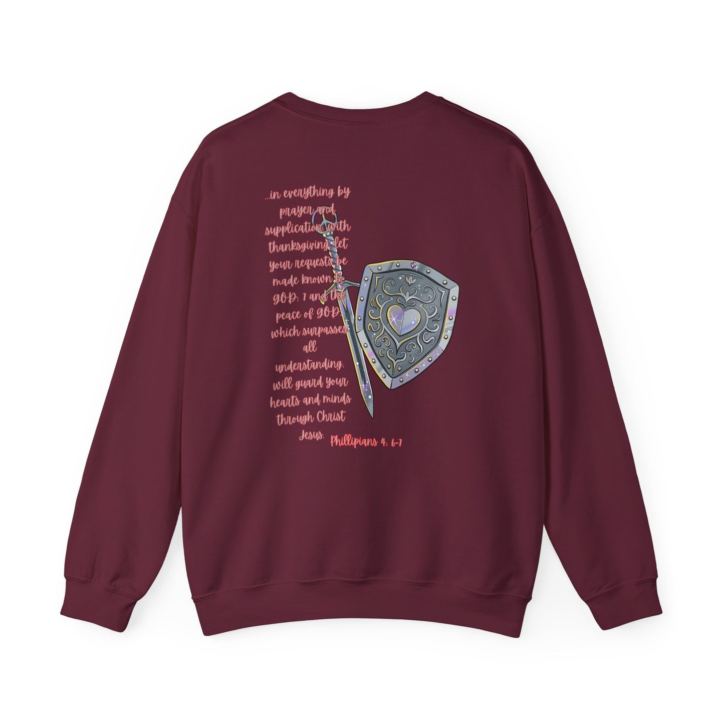 Combat Anxiety Phillipians 4:6-7 - Women's Unisex Heavy Blend™ Crewneck Sweatshirt