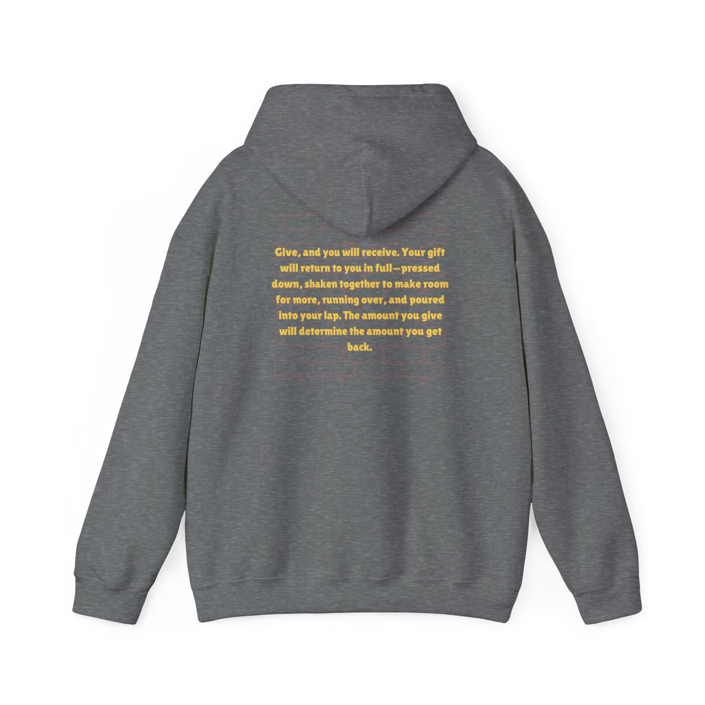 Be A Blessing Luke 6:38 Unisex Heavy Blend™ Hooded Sweatshirt, Faith Clothing, Christian Gift, Spiritual Wear, Faithful Gift