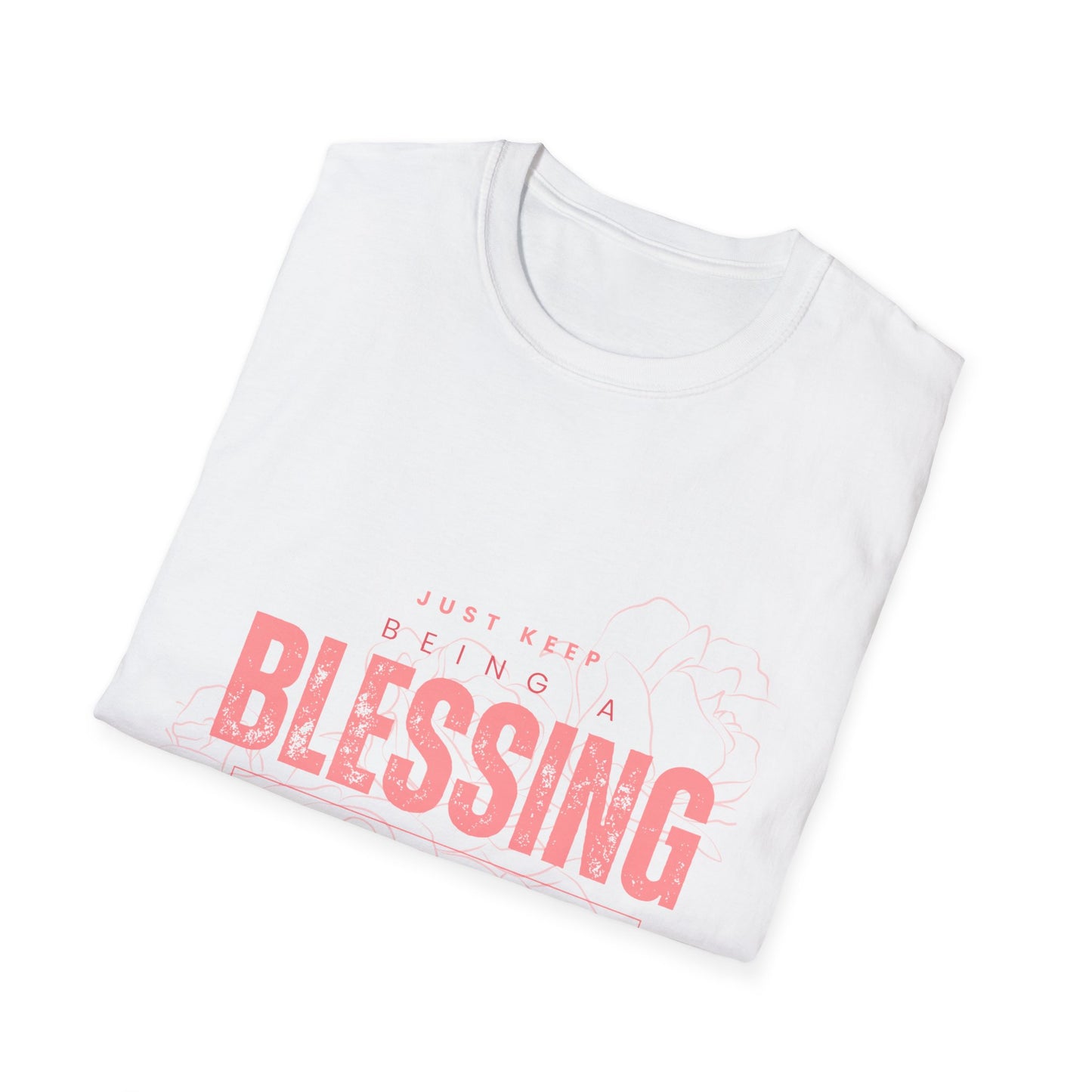 Women's Be A Blessing, Inspirational T shirts Motivational Shirt Softstyle T-Shirt