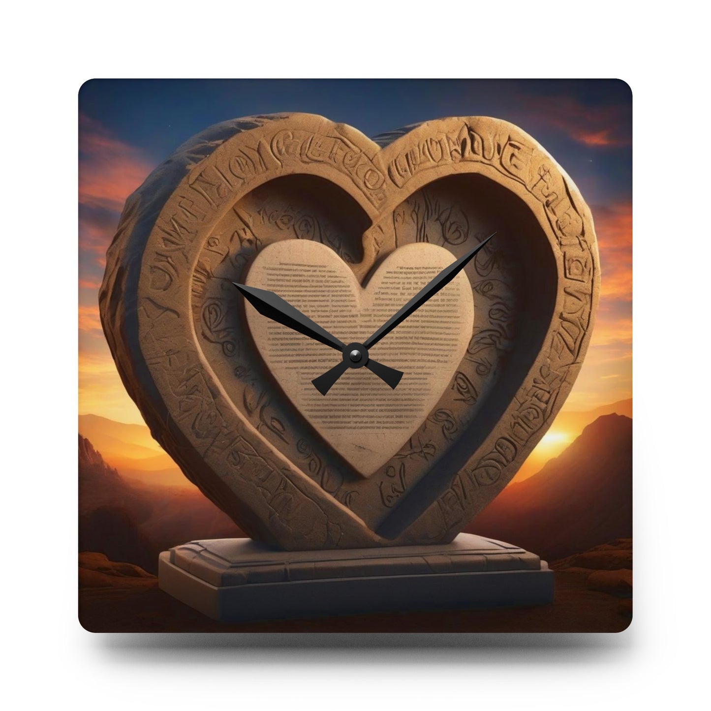 Write Your Words Prov 7:3 Acrylic Wall Clock