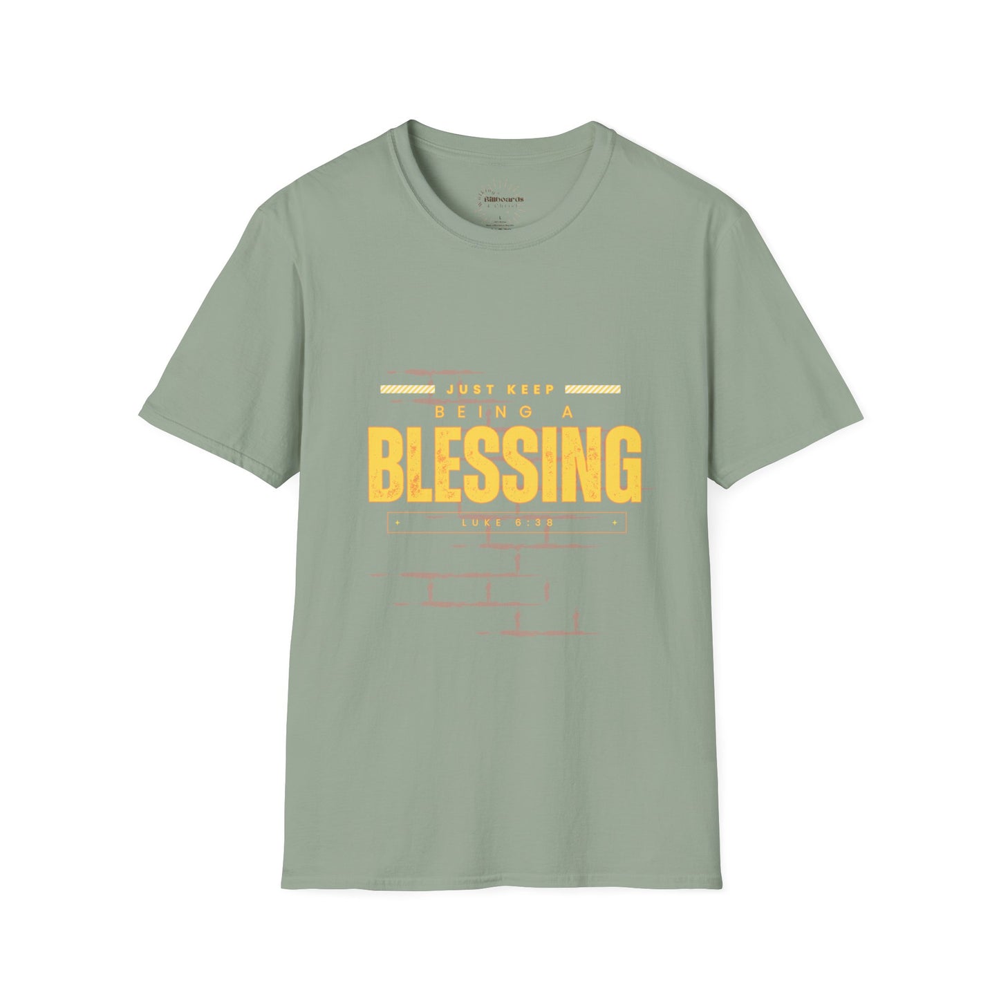 Be A Blessing Luke 6:38, Inspirational T shirts for Men's, Motivational Shirt Softstyle T-Shirt, Inspirational Shirt, Bible Verse Shirt