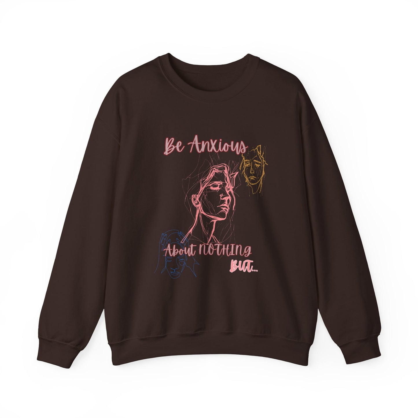 Combat Anxiety Phillipians 4:6-7 - Women's Unisex Heavy Blend™ Crewneck Sweatshirt