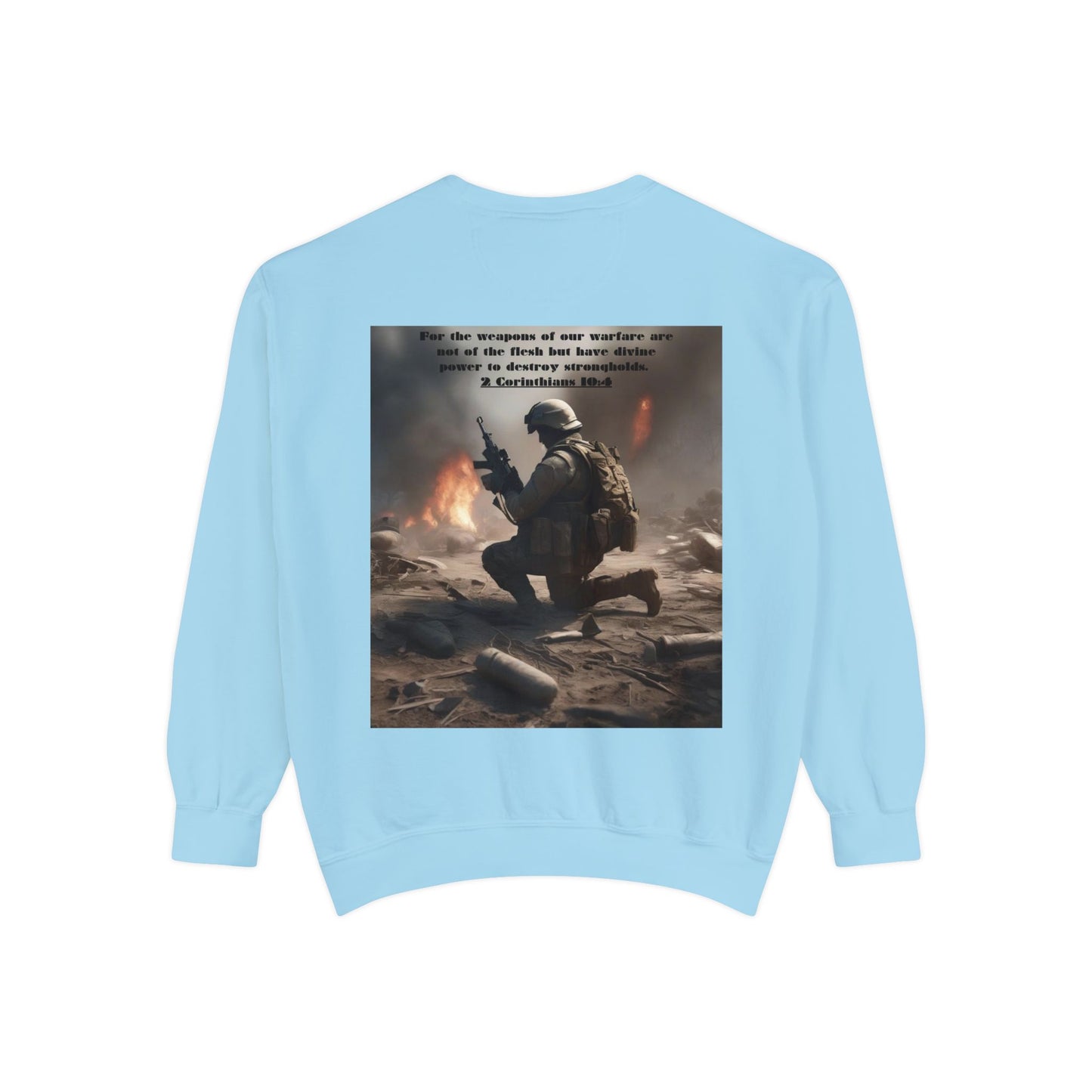 Mens Prayer Warrior Unisex Garment-Dyed Sweatshirt