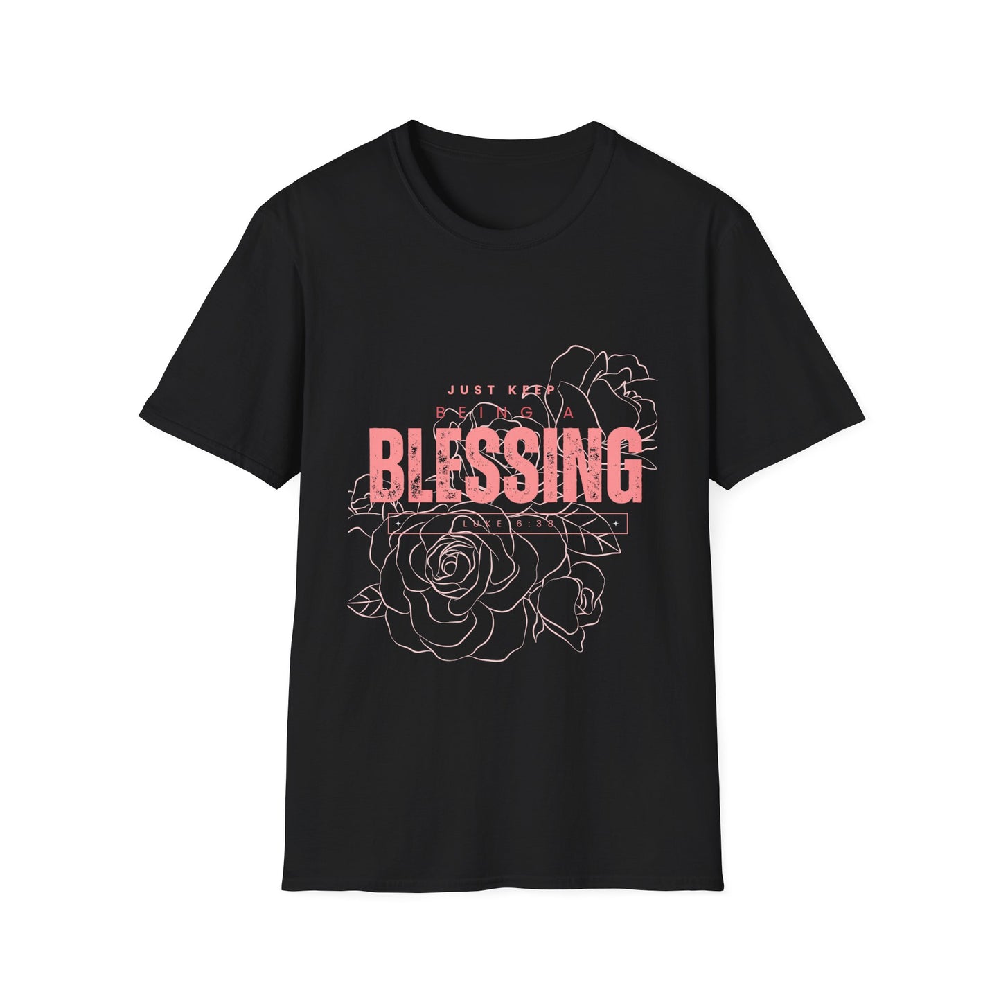 Women's Be A Blessing, Inspirational T shirts Motivational Shirt Softstyle T-Shirt