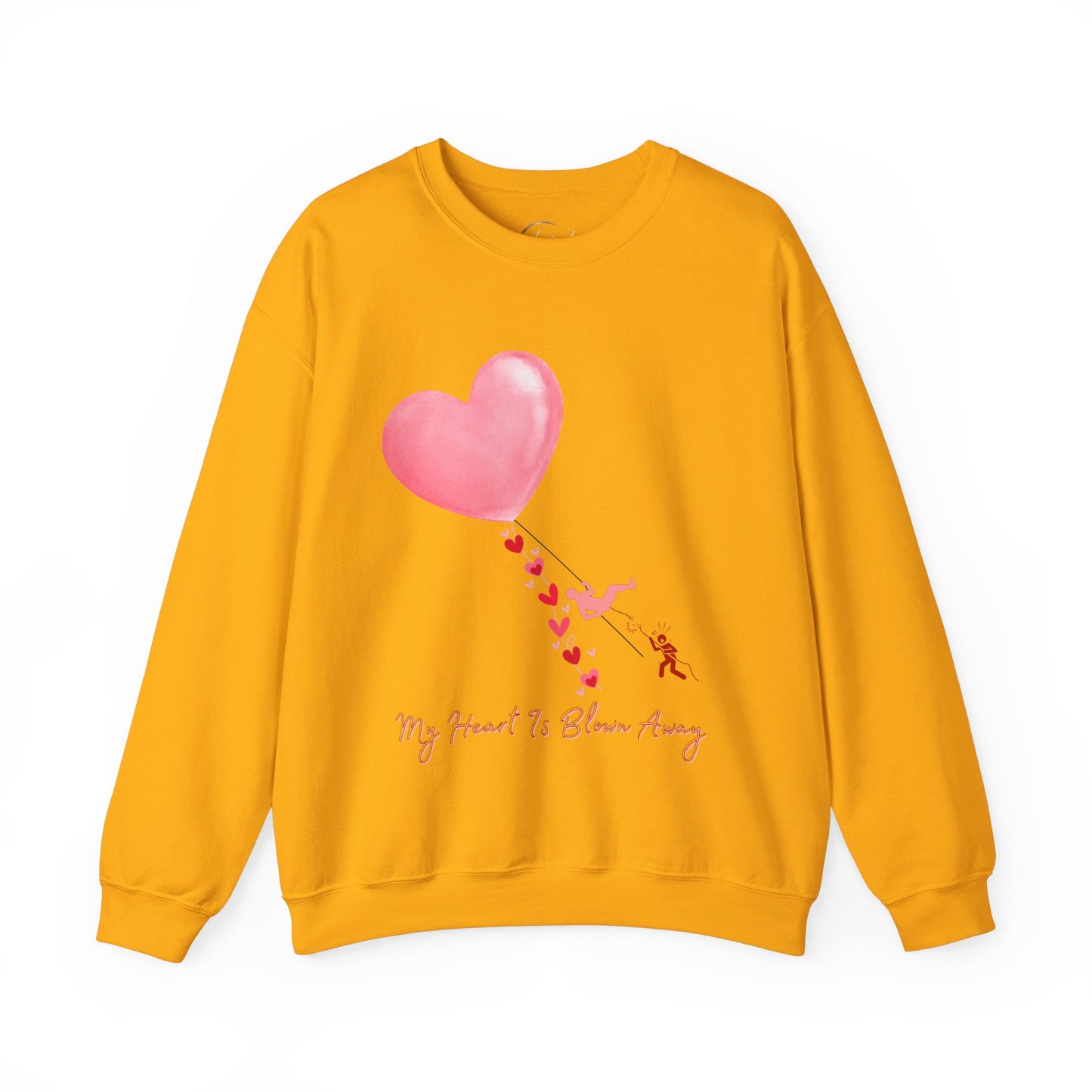 Heart Blown Away Sweatshirt, Love Pullover, Valentine's Day Jumper, Romantic Sweater, Cozy Top for Couples