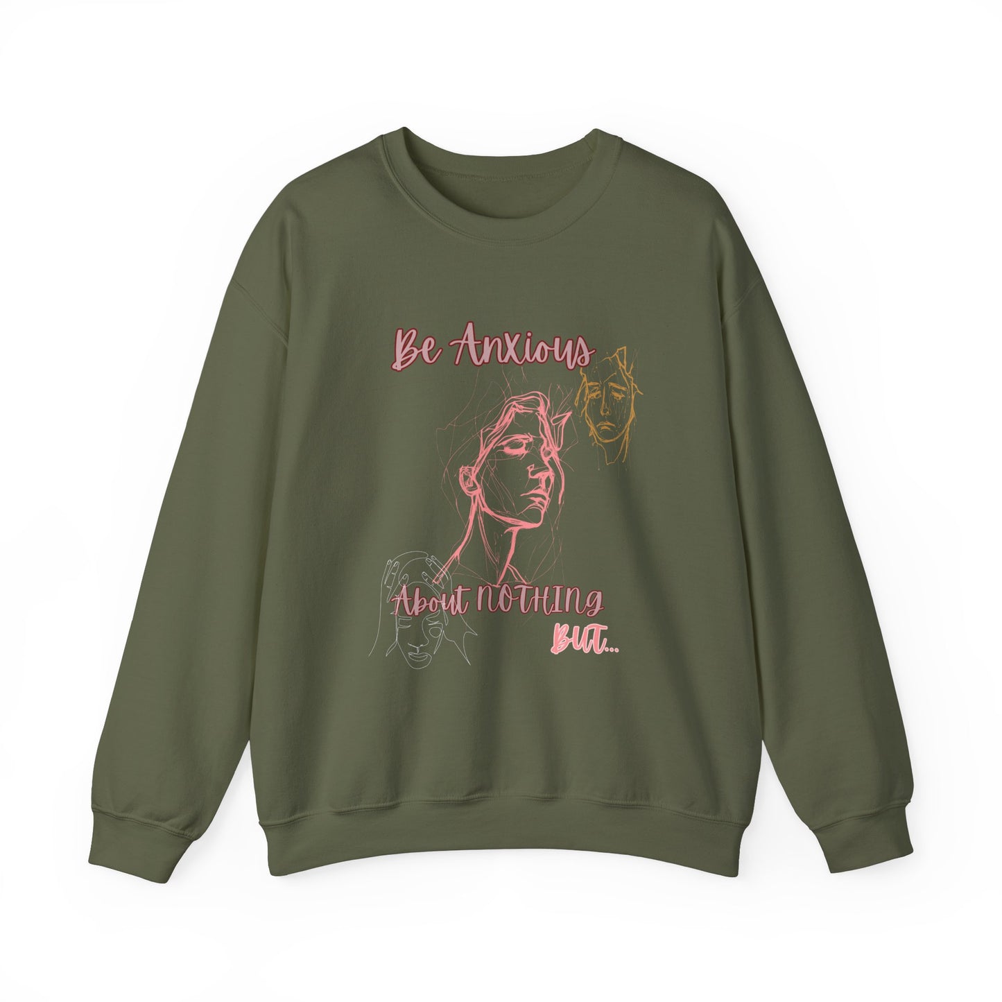 Combat Anxiety Phillipians 4:6-7 - Women's Unisex Heavy Blend™ Crewneck Sweatshirt