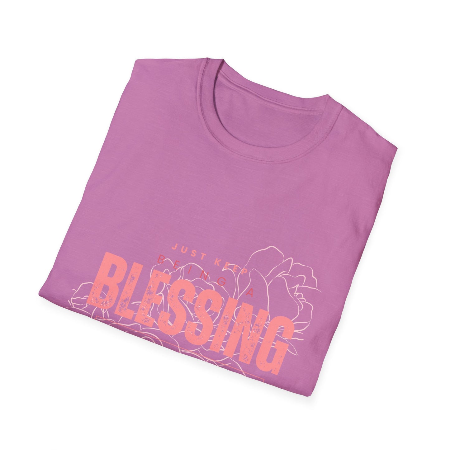 Women's Be A Blessing, Inspirational T shirts Motivational Shirt Softstyle T-Shirt