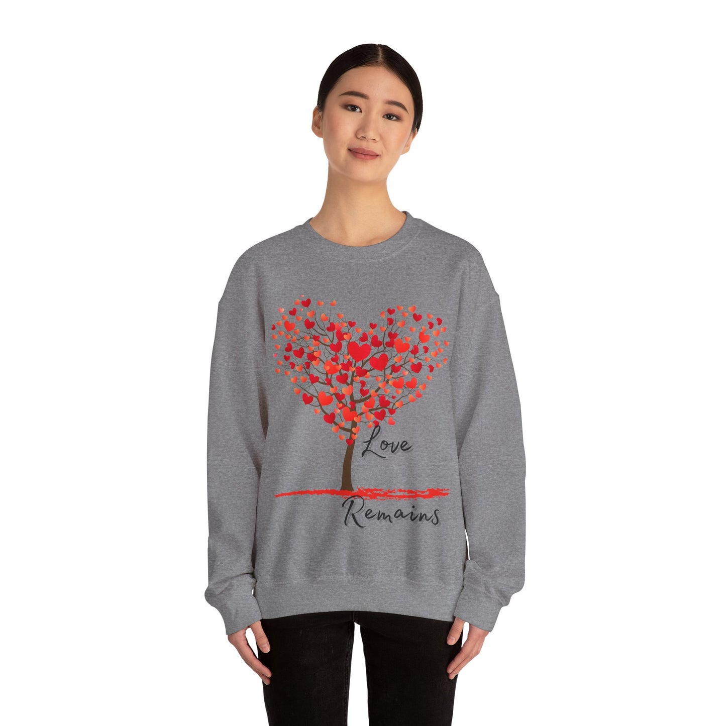 Love remains 1st Corinthians 13:13 Saint Valentine's Day Sweatshirt, Unisex Crewneck Jumper, Heartfelt Christian Gift,