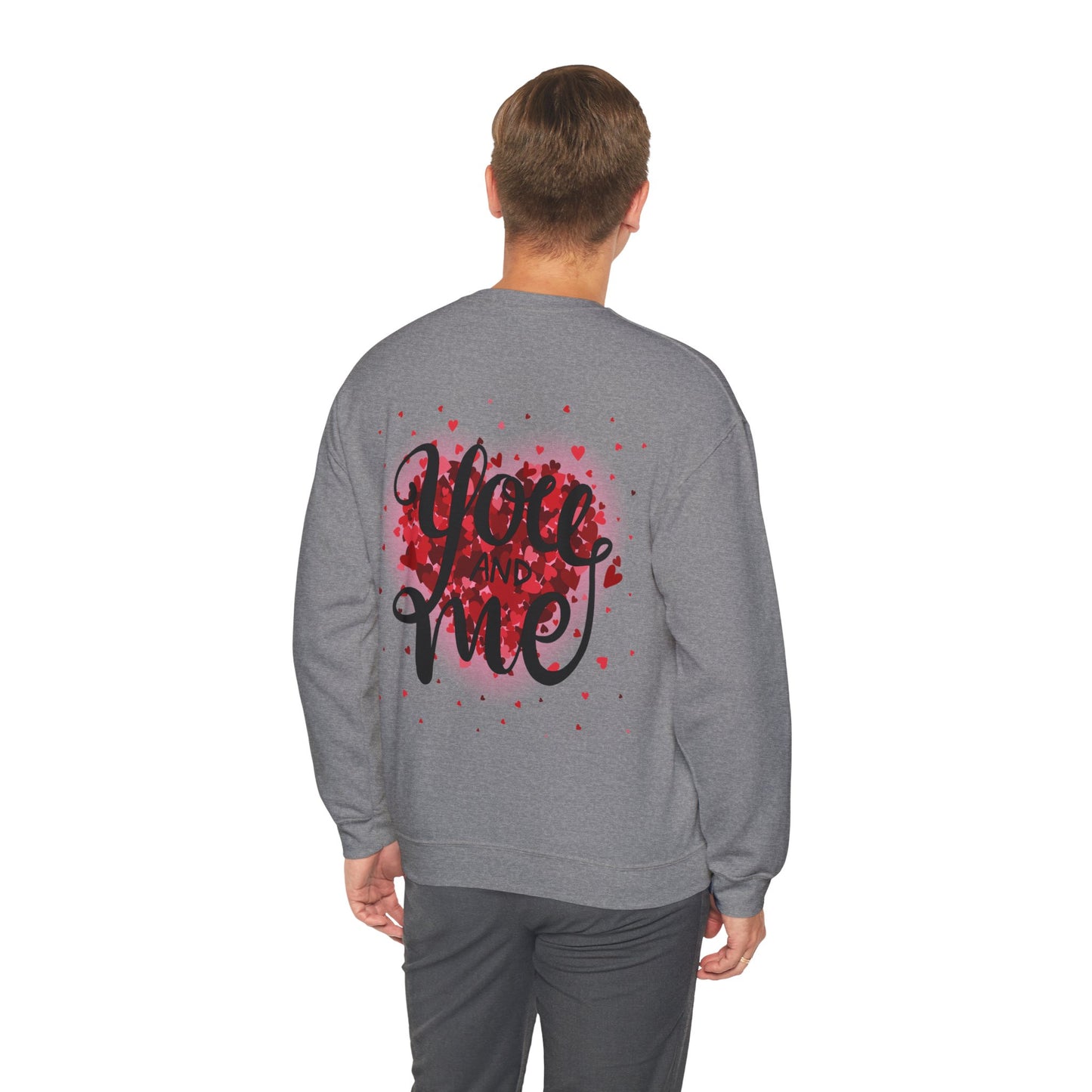 Heart Design Crewneck Sweatshirt - I Love You Valentine's Day Gift