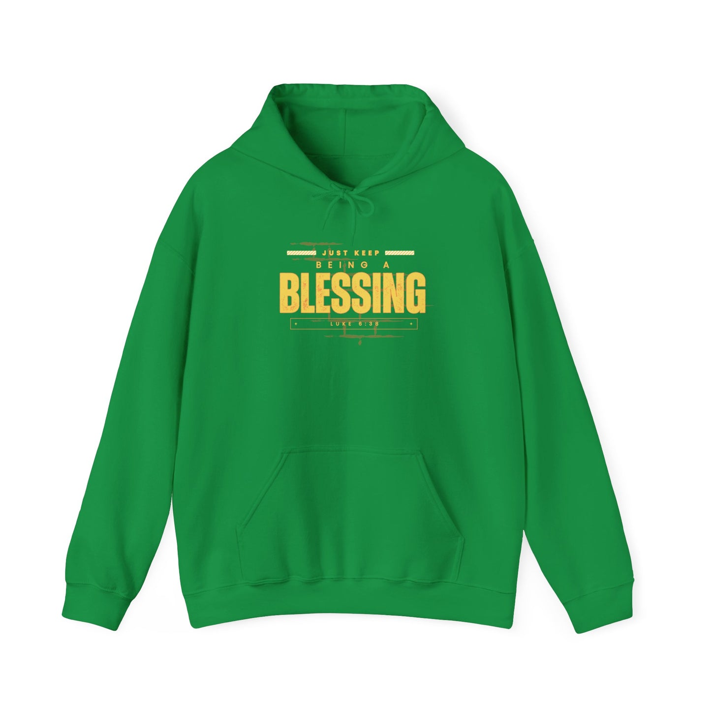 Be A Blessing Luke 6:38 Unisex Heavy Blend™ Hooded Sweatshirt, Faith Clothing, Christian Gift, Spiritual Wear, Faithful Gift