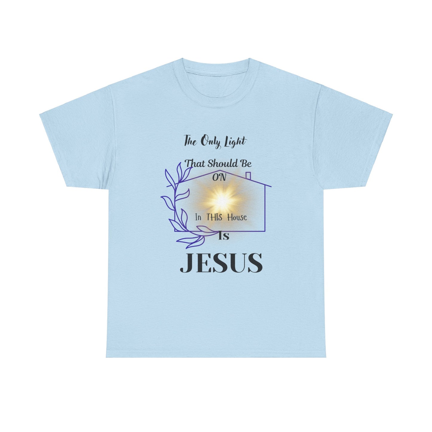 Light of Jesus Unisex Heavy Cotton Prayer T-shirt, Scripture Tee, Faith-based Shirt, Christian Gift