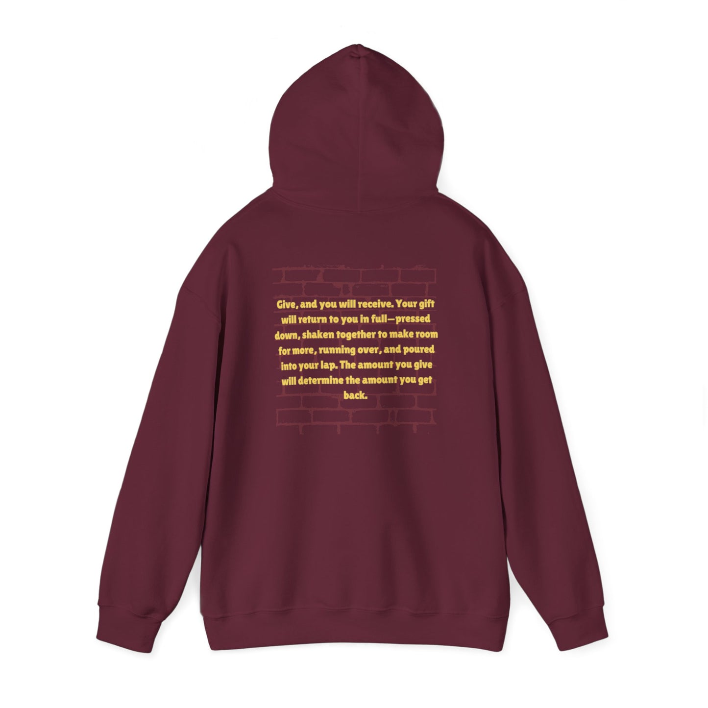 Be A Blessing Luke 6:38 Unisex Heavy Blend™ Hooded Sweatshirt, Faith Clothing, Christian Gift, Spiritual Wear, Faithful Gift