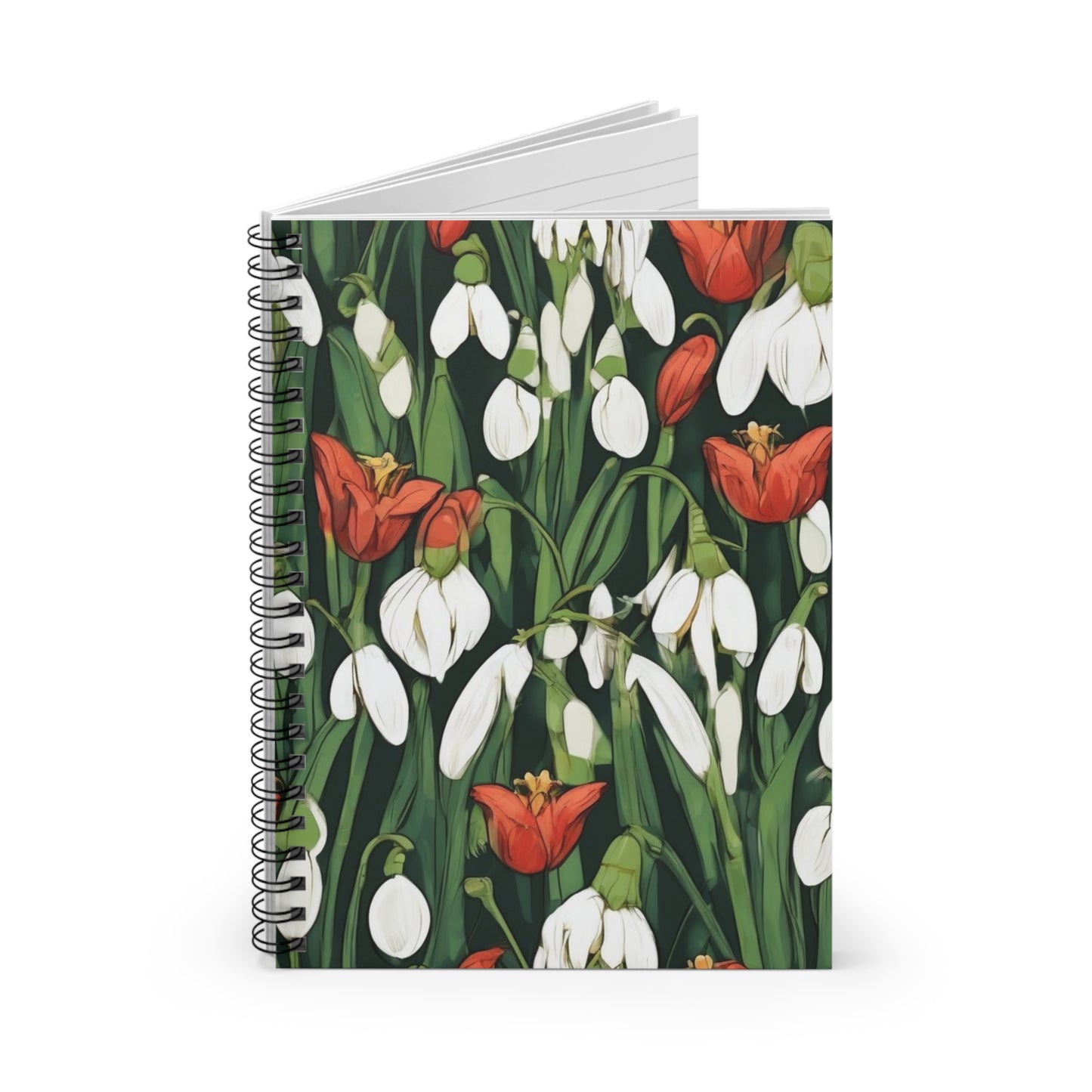 Flowerscape III Spiral Notebook - Ruled Line