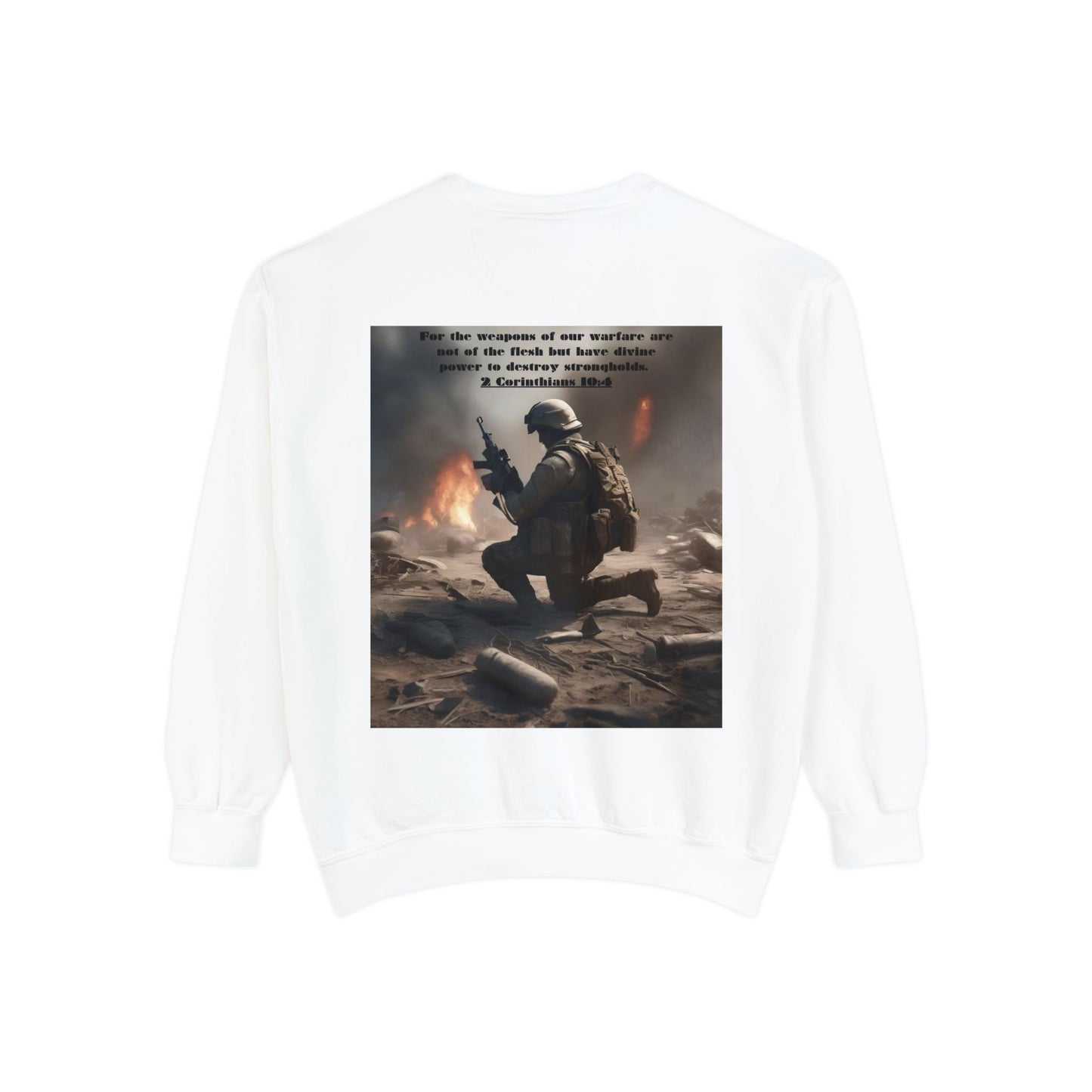 Mens Prayer Warrior Unisex Garment-Dyed Sweatshirt