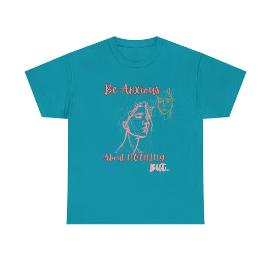 Be Not Anxious Phillipians 4:6-7 Women's Heavy Cotton T-shirt, Inspirational T-shirt