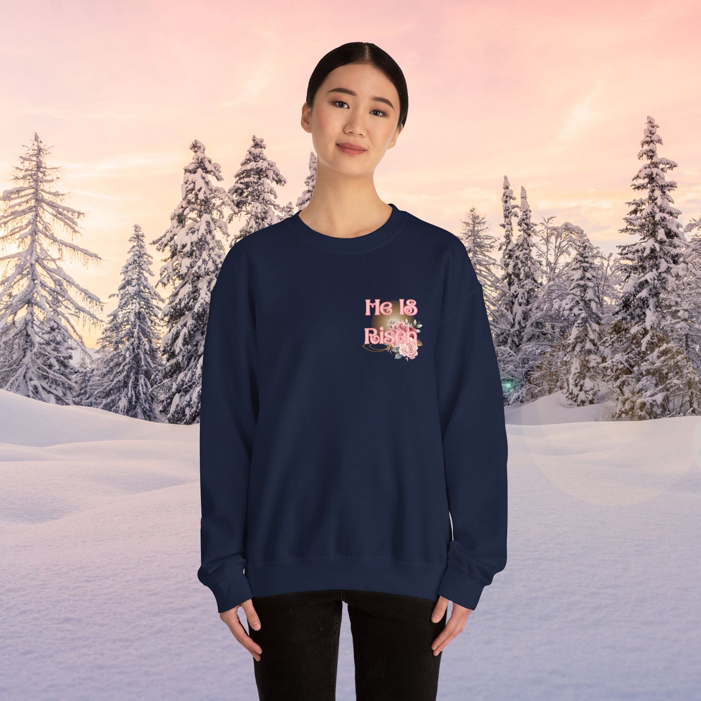 He IS Risen Women's Heavy Blend™ Crewneck Sweatshirt