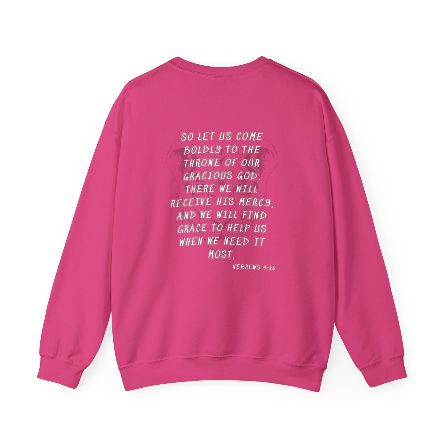 Women's Be Bold Hebrews 4:16 Garment-Dyed Sweatshirt, Christian Apparel, Bible Verse Clothing, Inspirational Apparel, Spiritual Sweatshirt