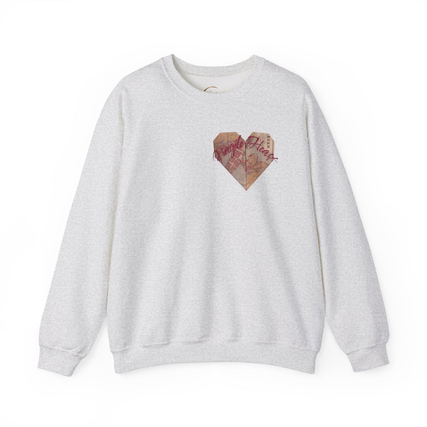 Fragile Heart Sweatshirt, Valentine's Day Gift, Love Crewneck, Unisex Pullover, Romantic Jumper, Heart Design Top