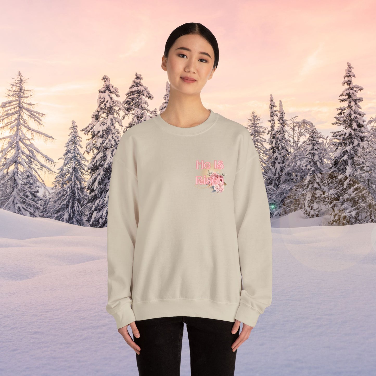 He IS Risen Women's Heavy Blend™ Crewneck Sweatshirt