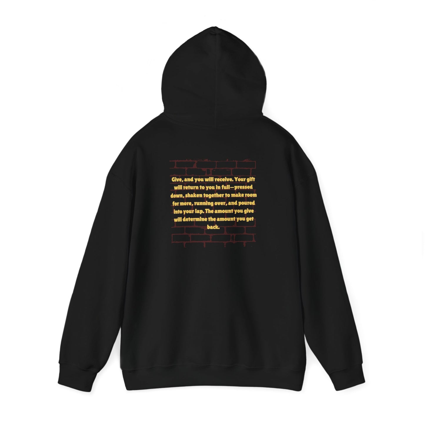 Be A Blessing Luke 6:38 Unisex Heavy Blend™ Hooded Sweatshirt, Faith Clothing, Christian Gift, Spiritual Wear, Faithful Gift