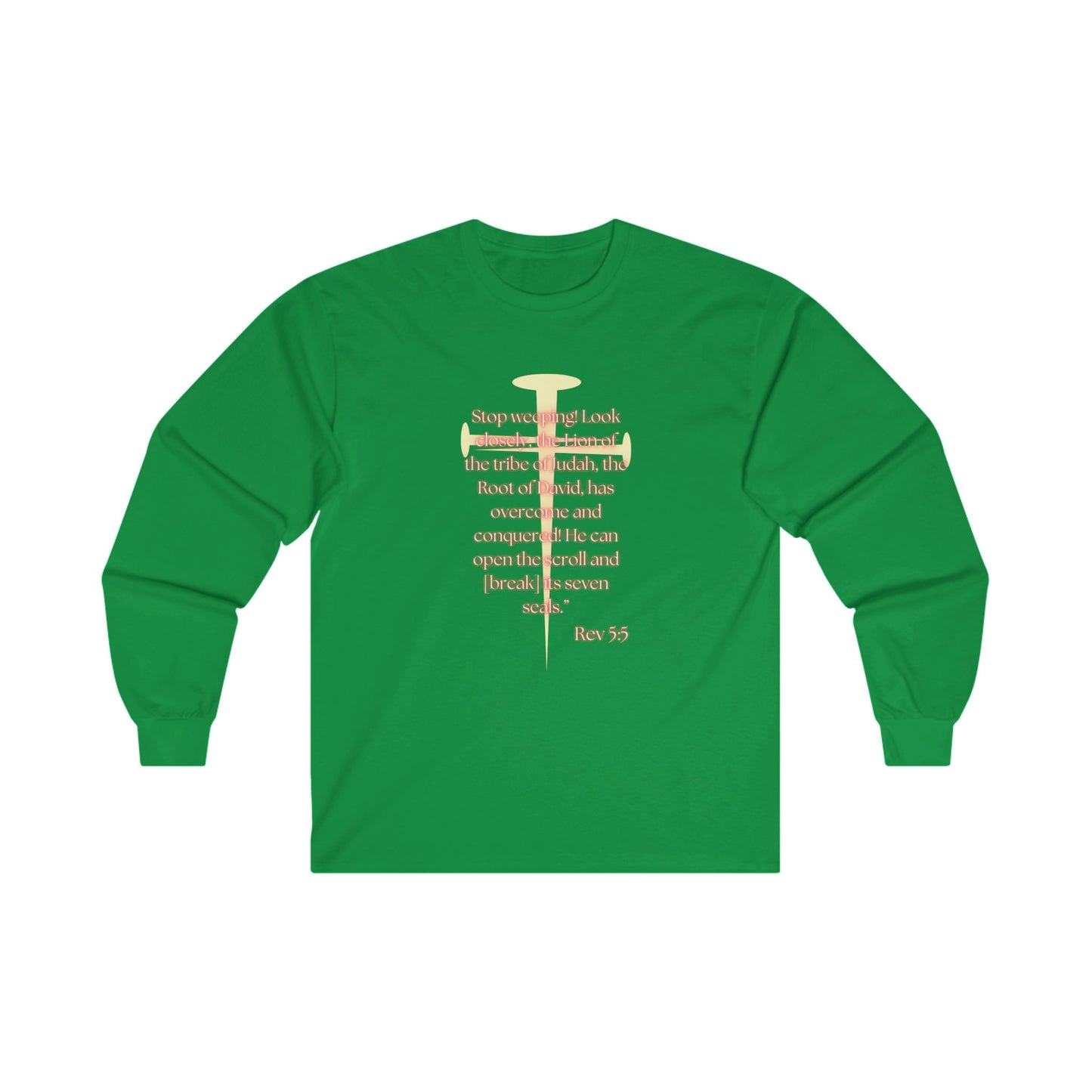 He Is Worthy Rev 5:5 Unisex Long Sleeved T-shirt, Lion of Judah Root of David, Comfortable Tee, Inspirational Clothing