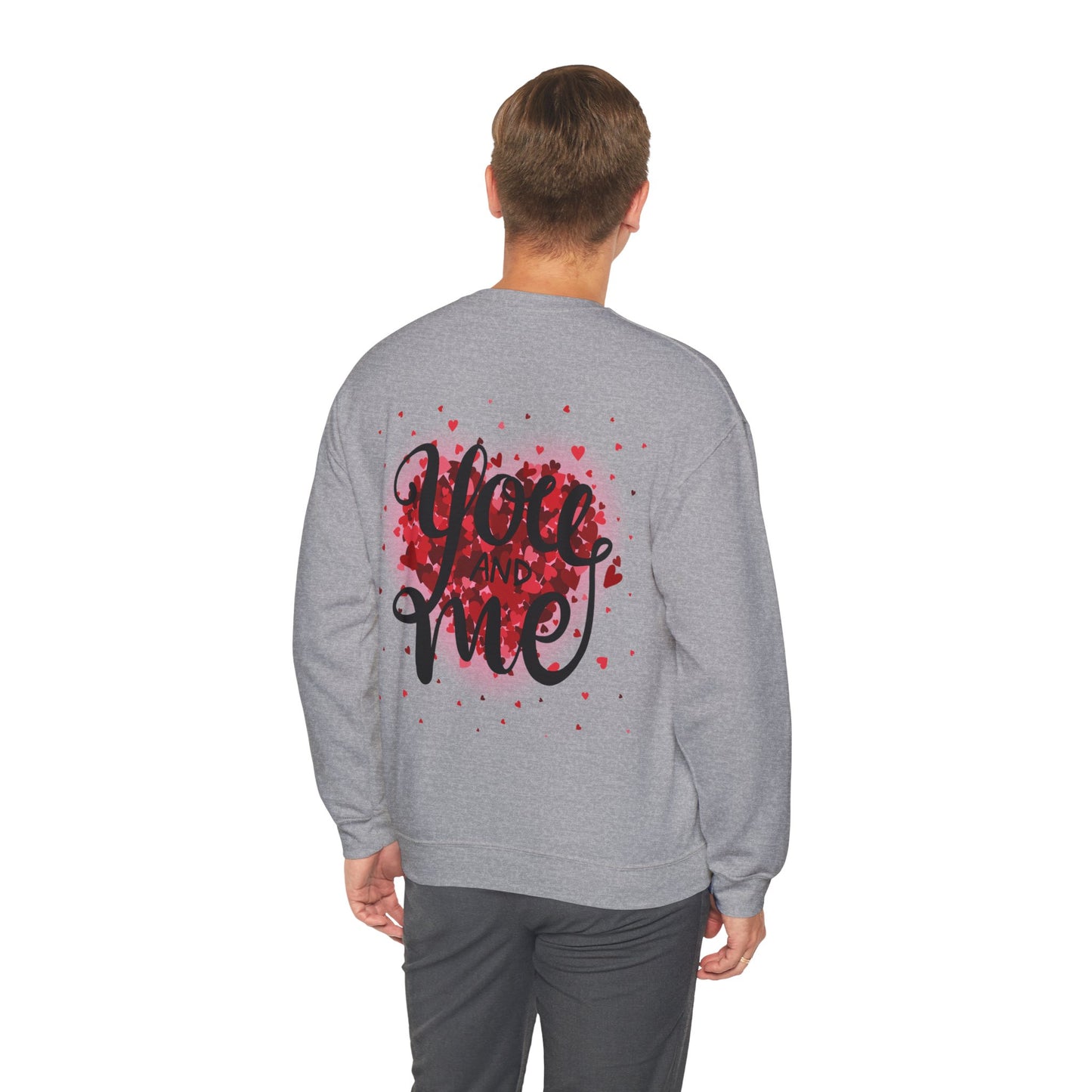 Heart Design Crewneck Sweatshirt - I Love You Valentine's Day Gift