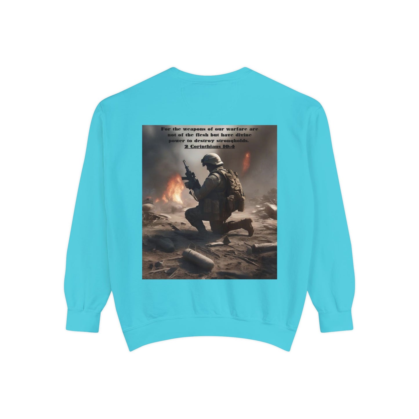 Mens Prayer Warrior Unisex Garment-Dyed Sweatshirt