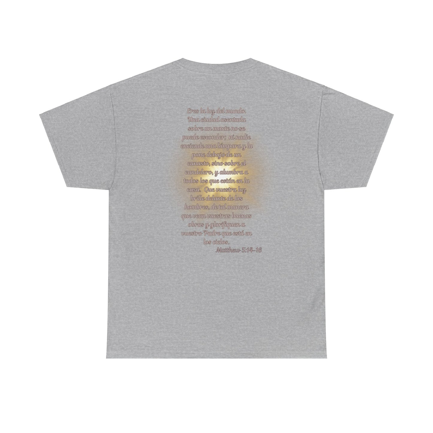 Light of Jesus Unisex Heavy Cotton Prayer T-shirt, Scripture Tee, Faith-based Shirt, Christian Gift