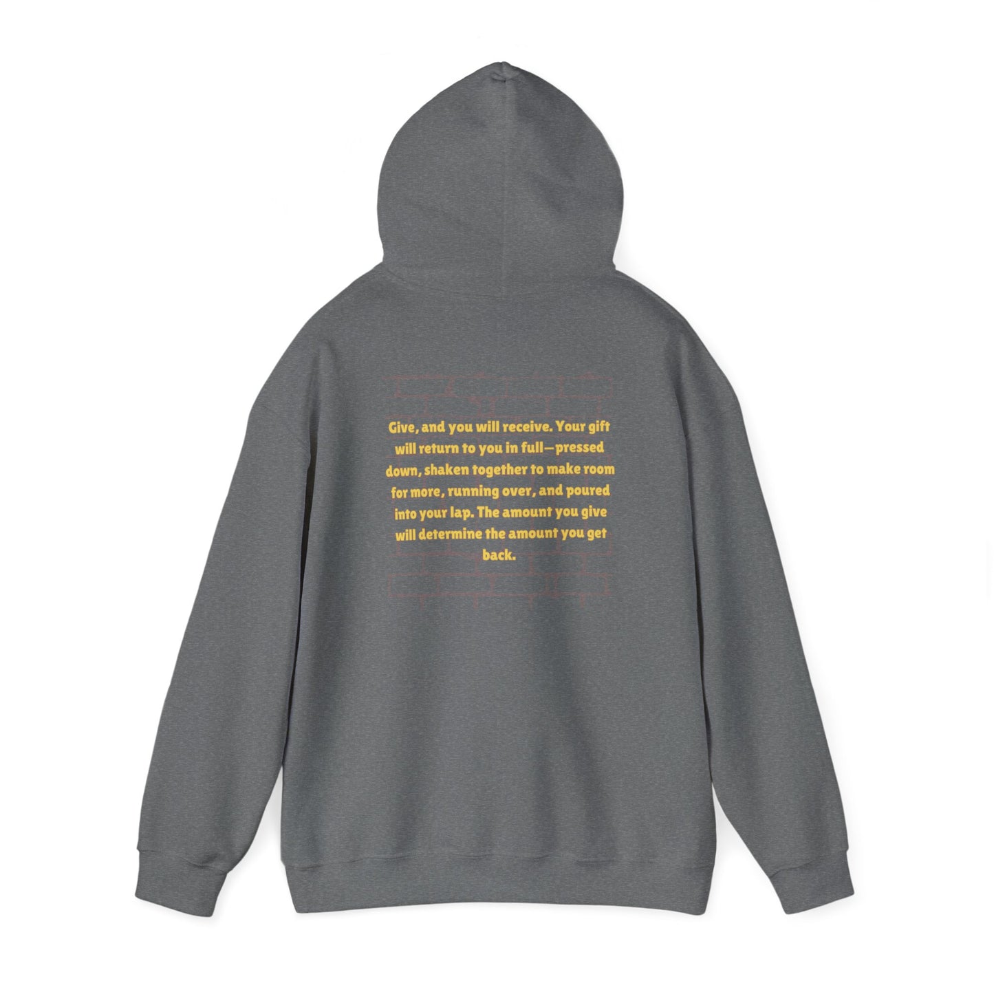 Be A Blessing Luke 6:38 Unisex Heavy Blend™ Hooded Sweatshirt, Faith Clothing, Christian Gift, Spiritual Wear, Faithful Gift