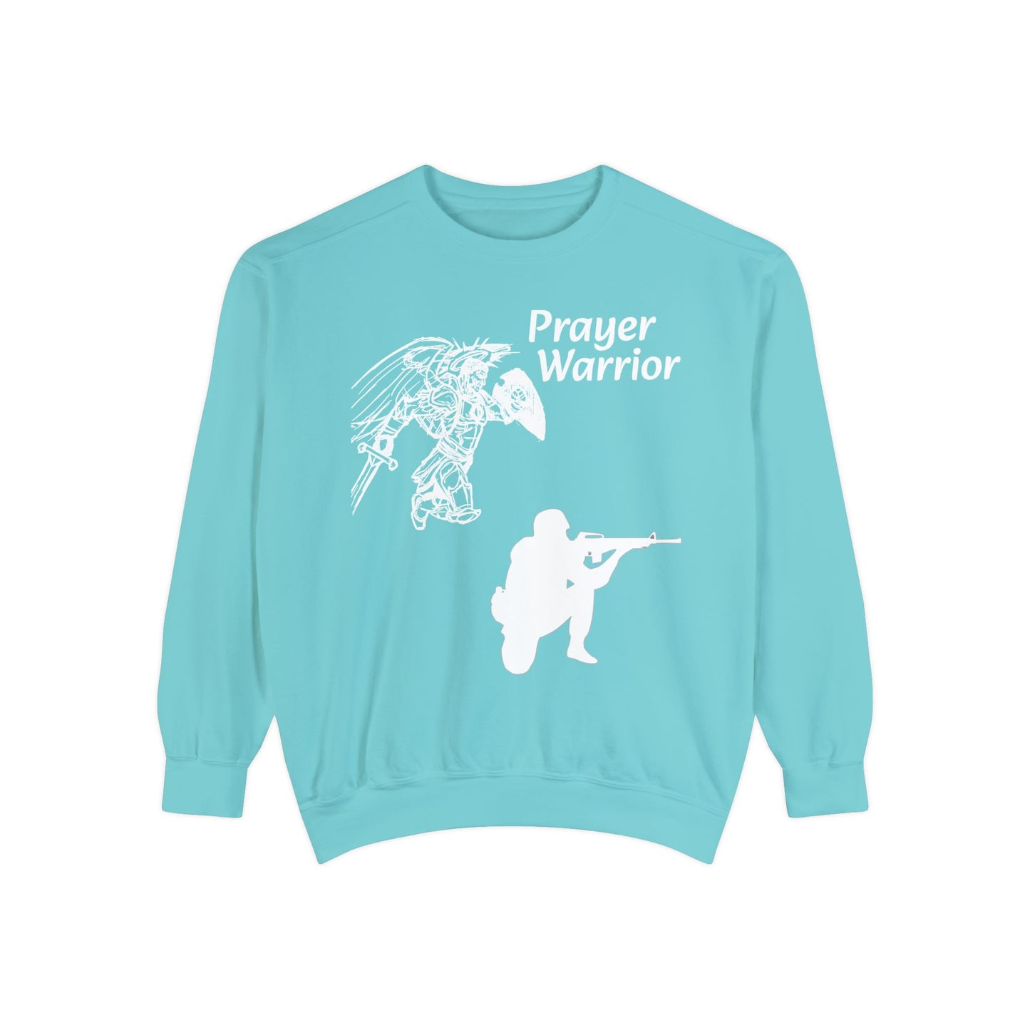 Mens Prayer Warrior Unisex Garment-Dyed Sweatshirt