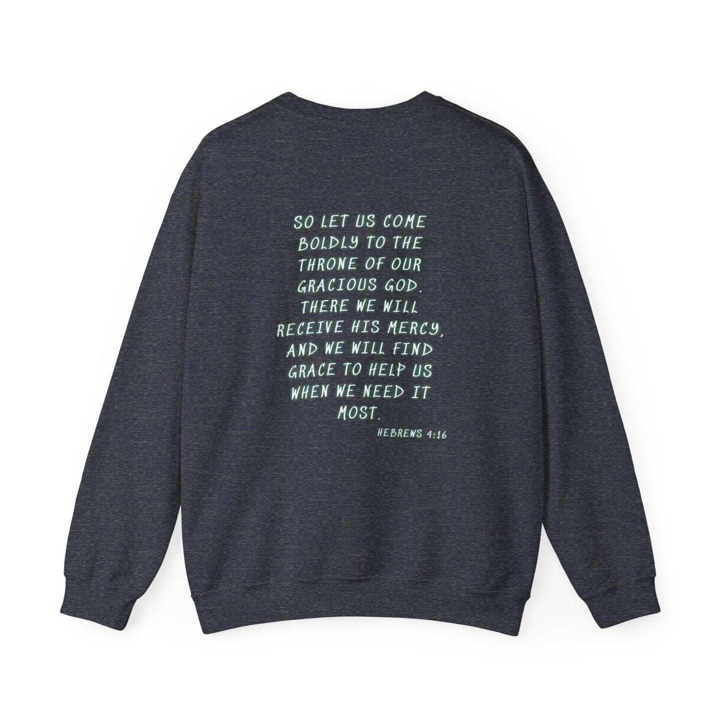 Women's Be Bold Hebrews 4:16 Garment-Dyed Sweatshirt, Christian Apparel, Bible Verse Clothing, Inspirational Apparel, Spiritual Sweatshirt