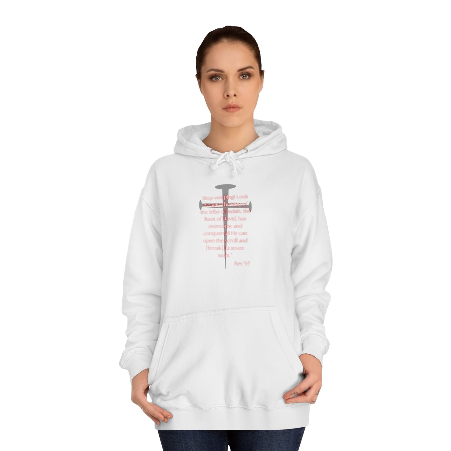 He is Worthy Rev 5:5 Unisex College Hoodie