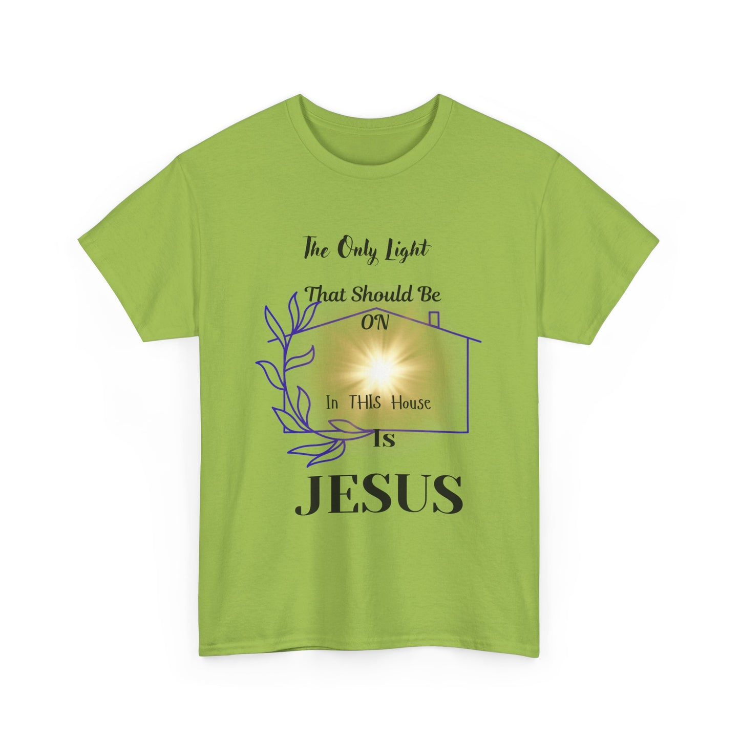 Light of Jesus Unisex Heavy Cotton Prayer T-shirt, Scripture Tee, Faith-based Shirt, Christian Gift