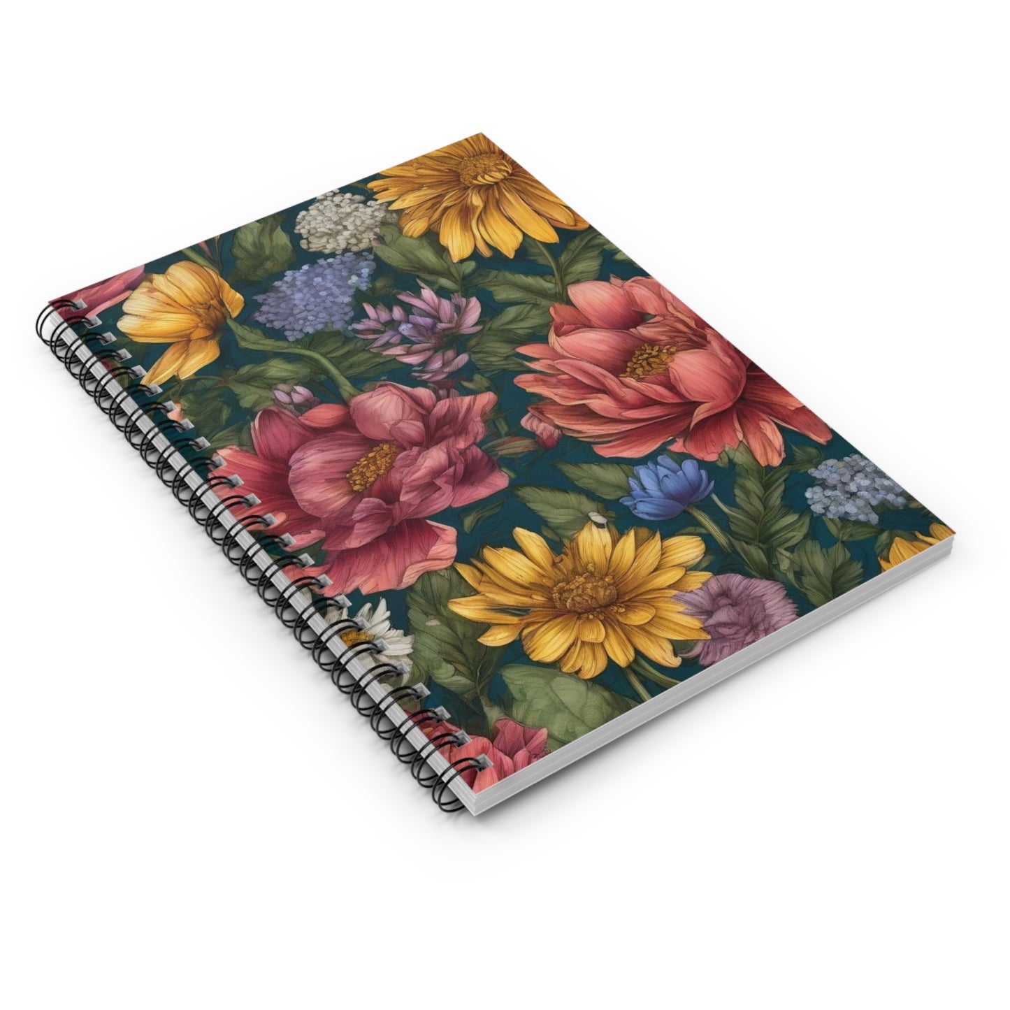 Flowerscape Spiral Notebook - Ruled Line