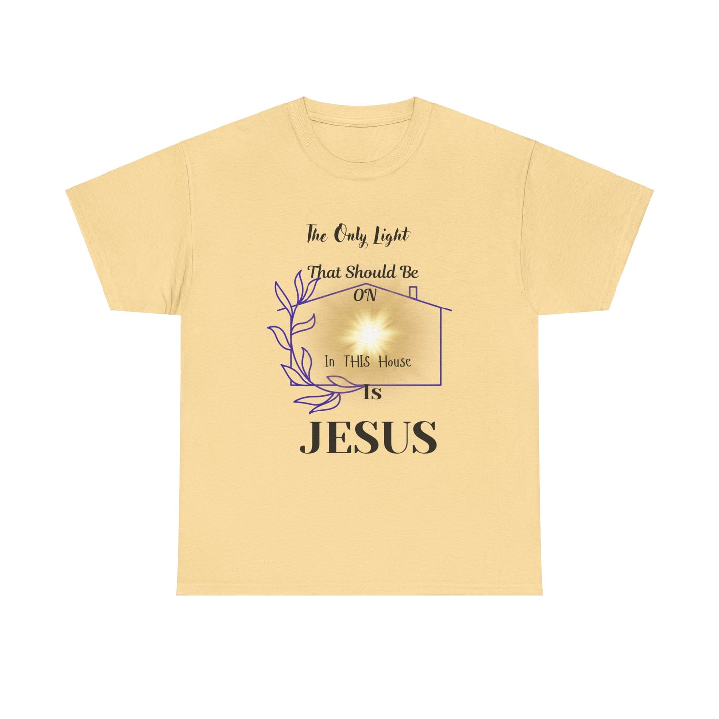 Light of Jesus Unisex Heavy Cotton Prayer T-shirt, Scripture Tee, Faith-based Shirt, Christian Gift