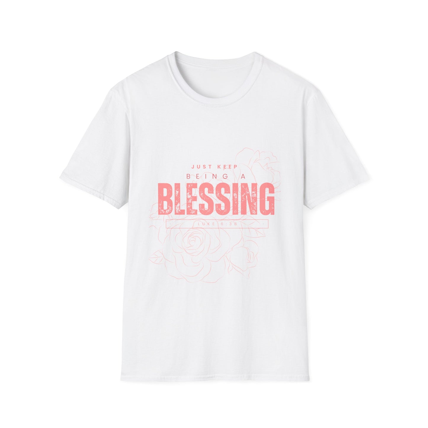 Women's Be A Blessing, Inspirational T shirts Motivational Shirt Softstyle T-Shirt