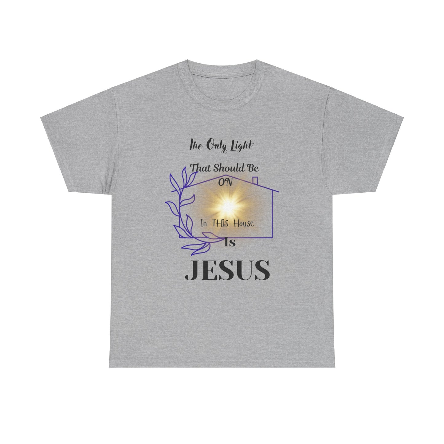 Light of Jesus Unisex Heavy Cotton Prayer T-shirt, Scripture Tee, Faith-based Shirt, Christian Gift