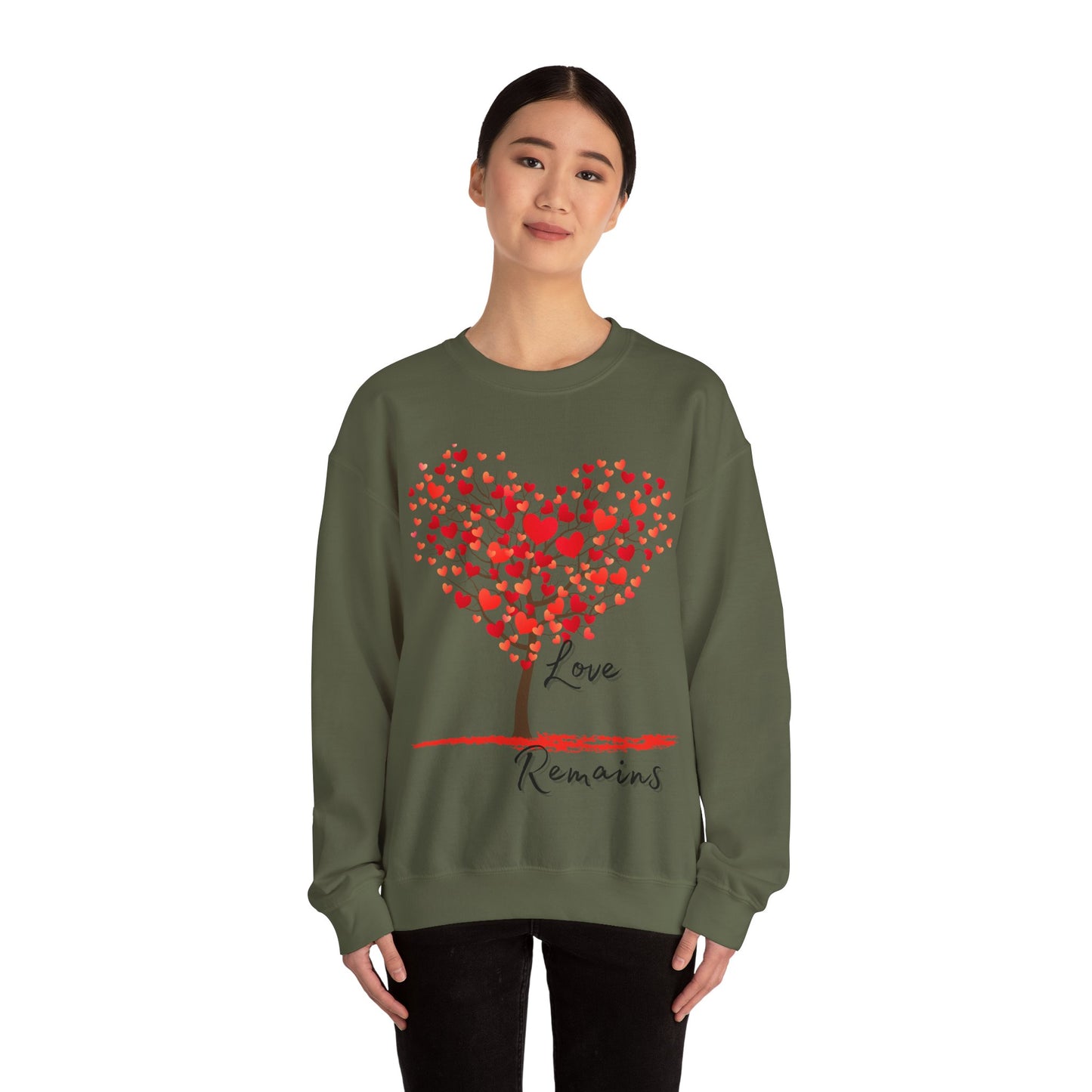 Love remains 1st Corinthians 13:13 Saint Valentine's Day Sweatshirt, Unisex Crewneck Jumper, Heartfelt Christian Gift,