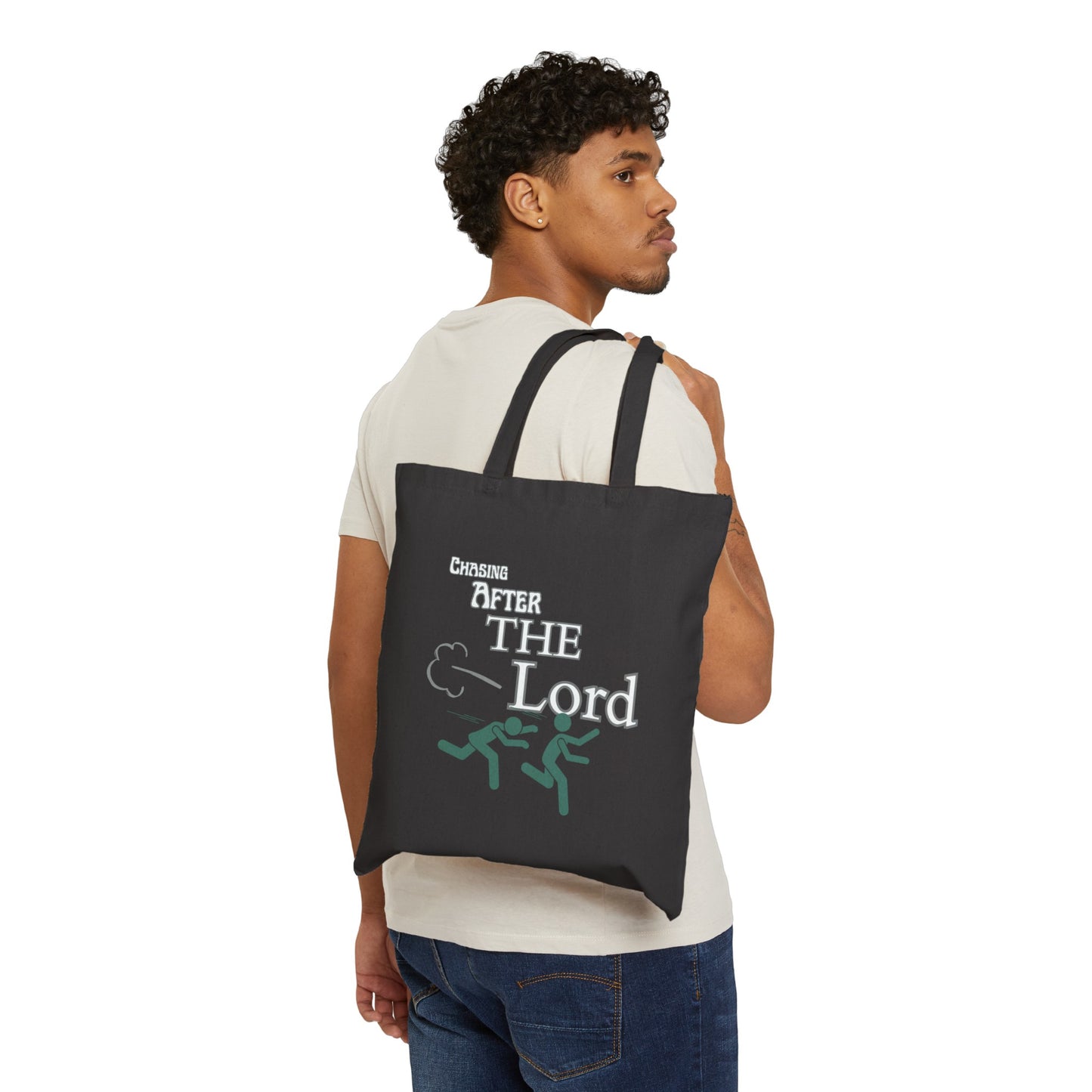 Chasing God Cotton Canvas Tote Bag