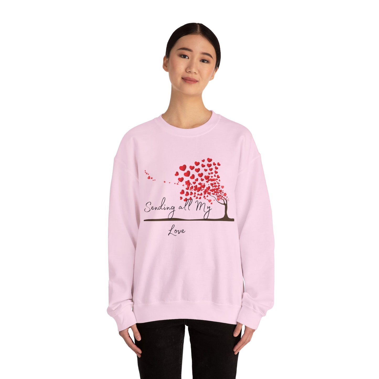 Love-filled Sweatshirt, Valentine's Day Gift, Heart Design Jumper, Romantic Crewneck, Couples Apparel